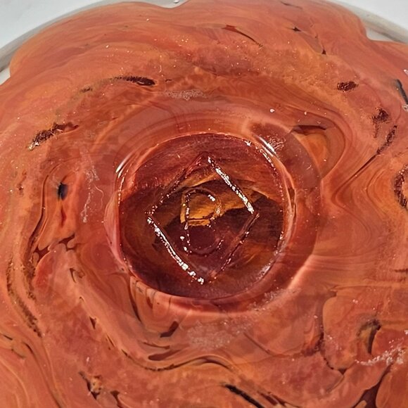 Rare Boyd Art Glass 1983 5th Anniversary Paperweight Orange 4.5" - Picture 4 of 9